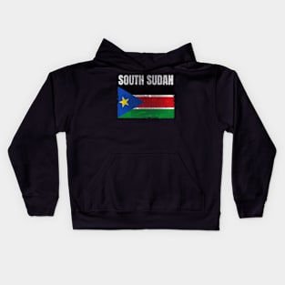 Distressed South Sudan Flag Graphic Gifts for Men Women Sudanese Kids Hoodie